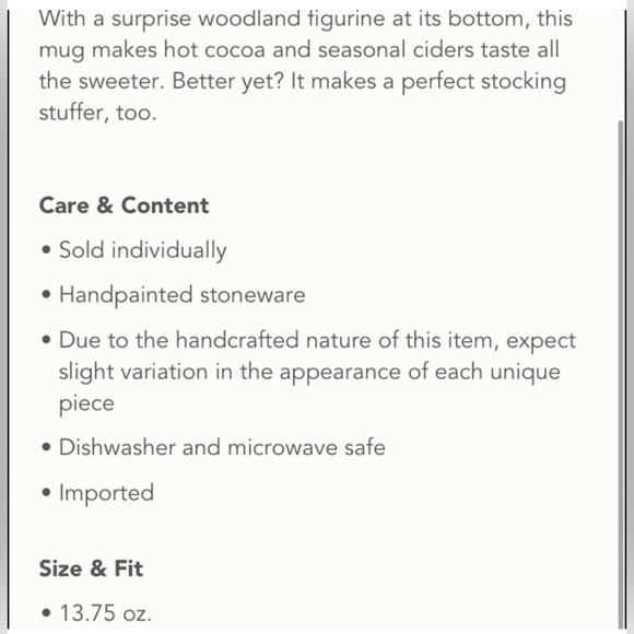 Anthropologie One Pine Day Tree in Mug Winter Snow Holiday - Picture 6 of 7